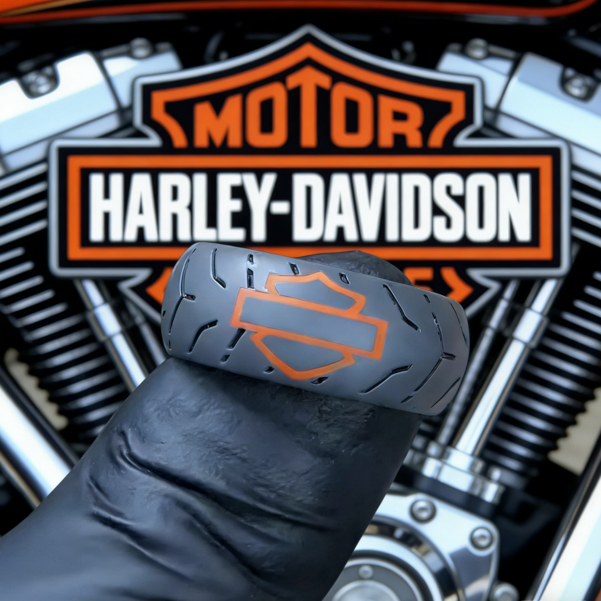 Handcrafted 925 Sterling Silver HD Tire Ring