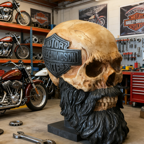 General HD Motorcycle Skull Helmet Stand