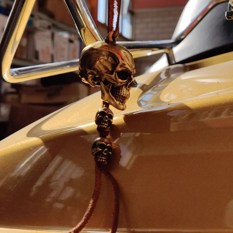 Motorcycle Biker Bell Accessory or Key Chain for Luck