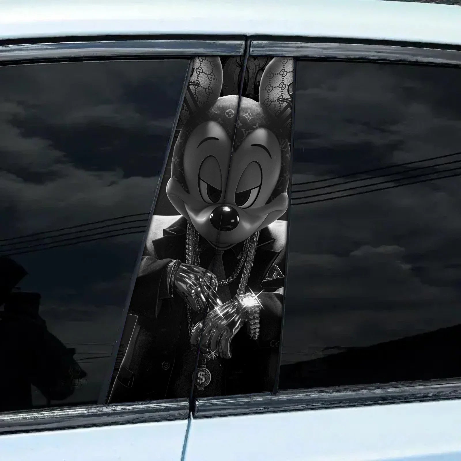 Universal Premium Vinyl Car Pillar Anime Stickers - Stylish and Durable B-Pillar Decals