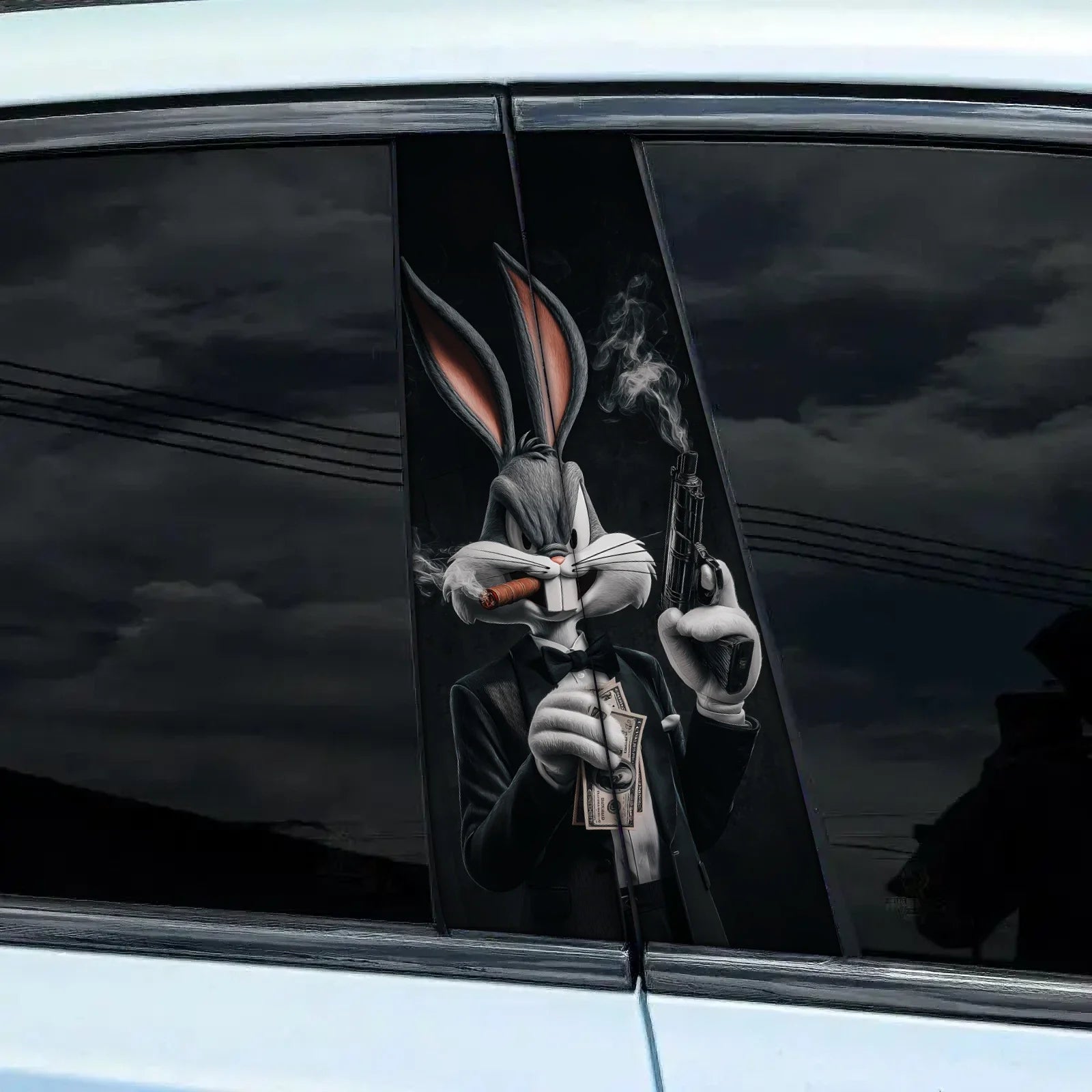 Universal Premium Vinyl Car Pillar Anime Stickers - Stylish and Durable B-Pillar Decals