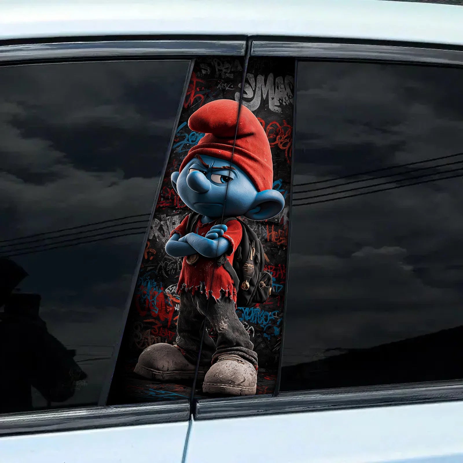 Universal Premium Vinyl Car Pillar Anime Stickers - Stylish and Durable B-Pillar Decals