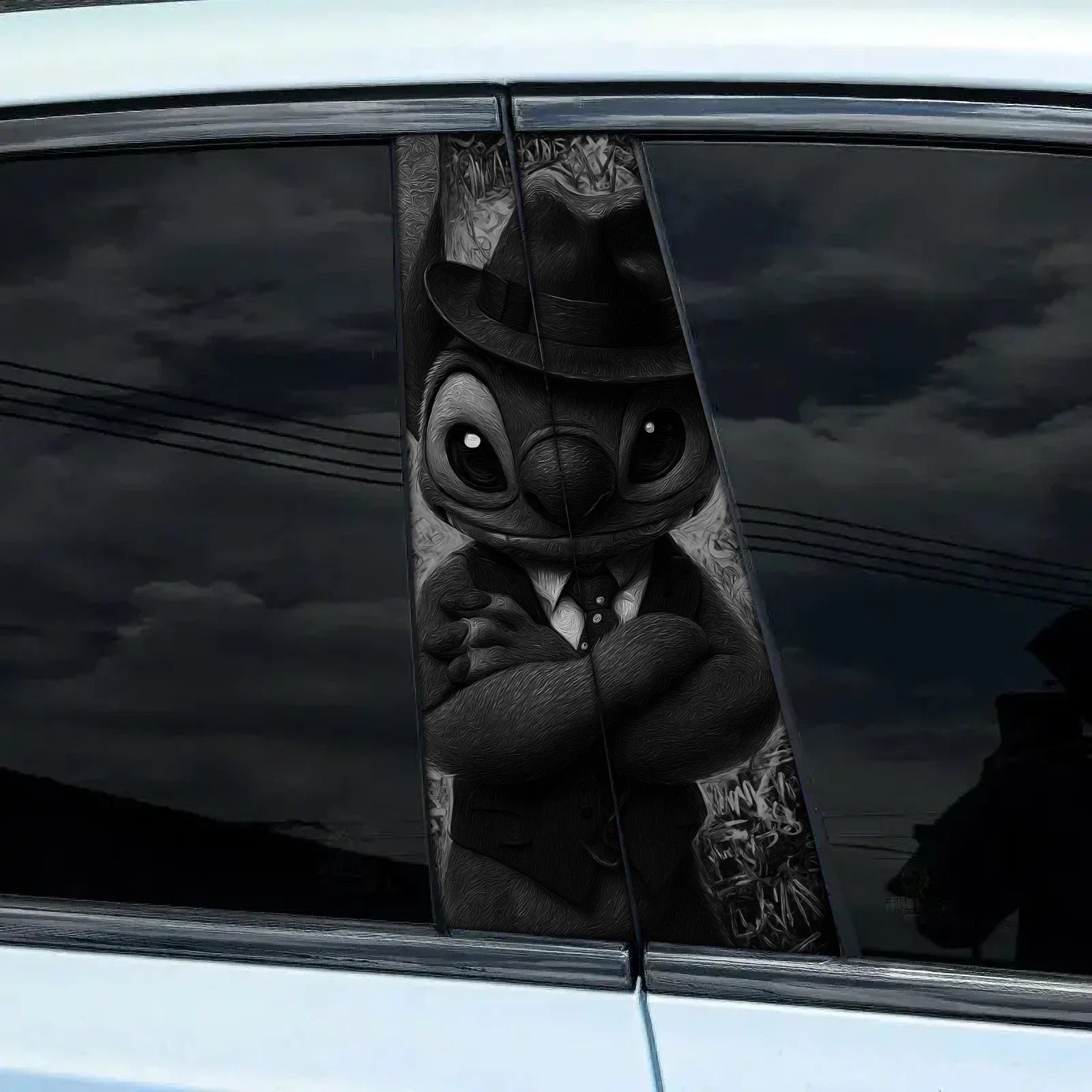 Universal Premium Vinyl Car Pillar Anime Stickers - Stylish and Durable B-Pillar Decals