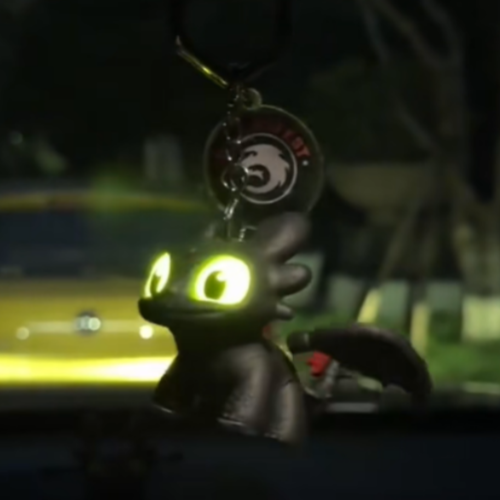 Light-Up Night Fury Keychain / Car Decoration