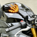 Motorcycle LED Hollowed-out Claw-shaped Turn Signals and Rearview Mirrors