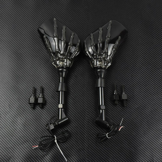 Motorcycle LED Hollowed-out Claw-shaped Turn Signals and Rearview Mirrors